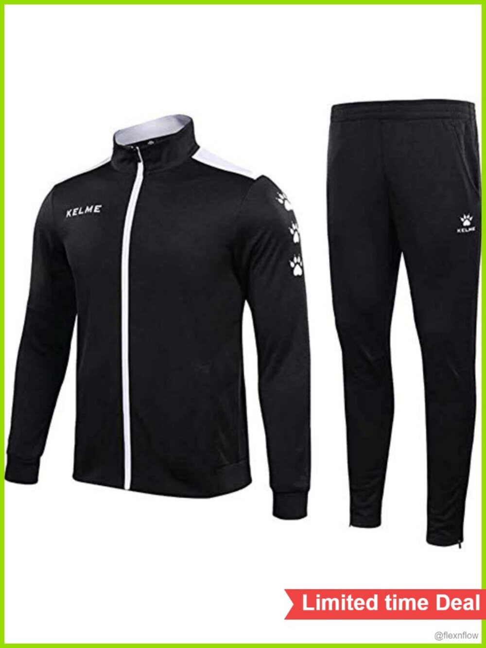 Men's Full Zip Athletic Tracksuit Set Long Sleeve Jogging Running Sweatsuit